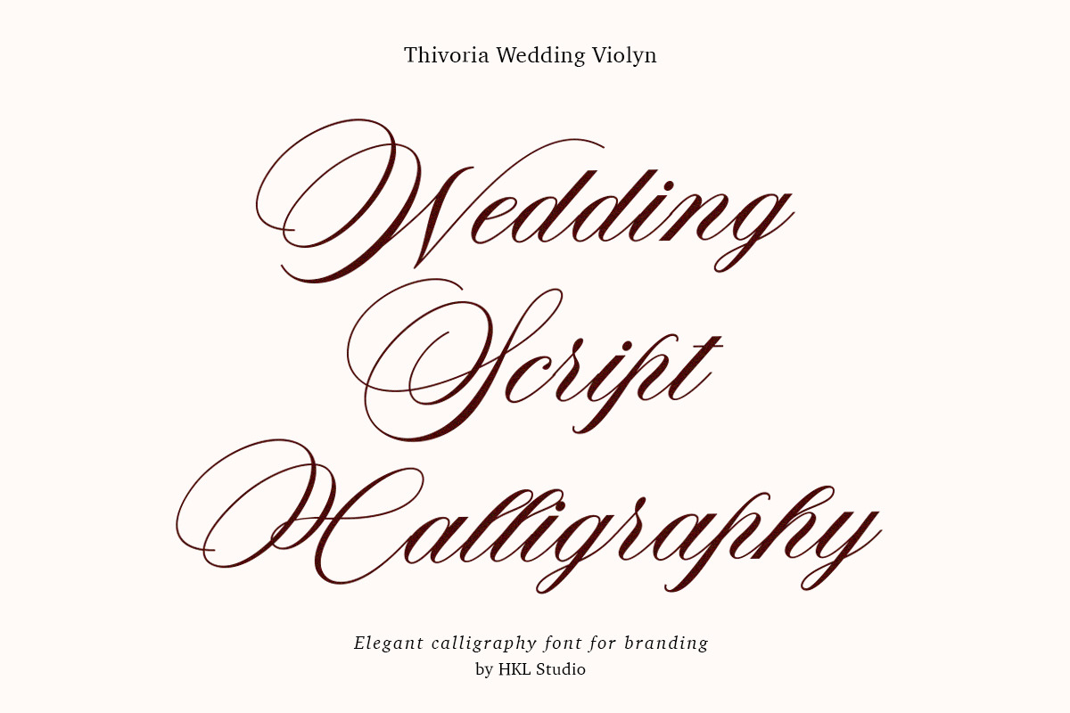 Violyn Wedding Thivoria, a Script Font by HKL Studio (Photo 3 of 10)