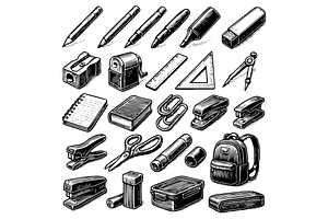 Stationery and Office Supplies, an Object Graphic by RT Studio