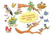 Cute woodland animals bundle, an Animal Illustration by Haso (Thumbnail 6 of 10)