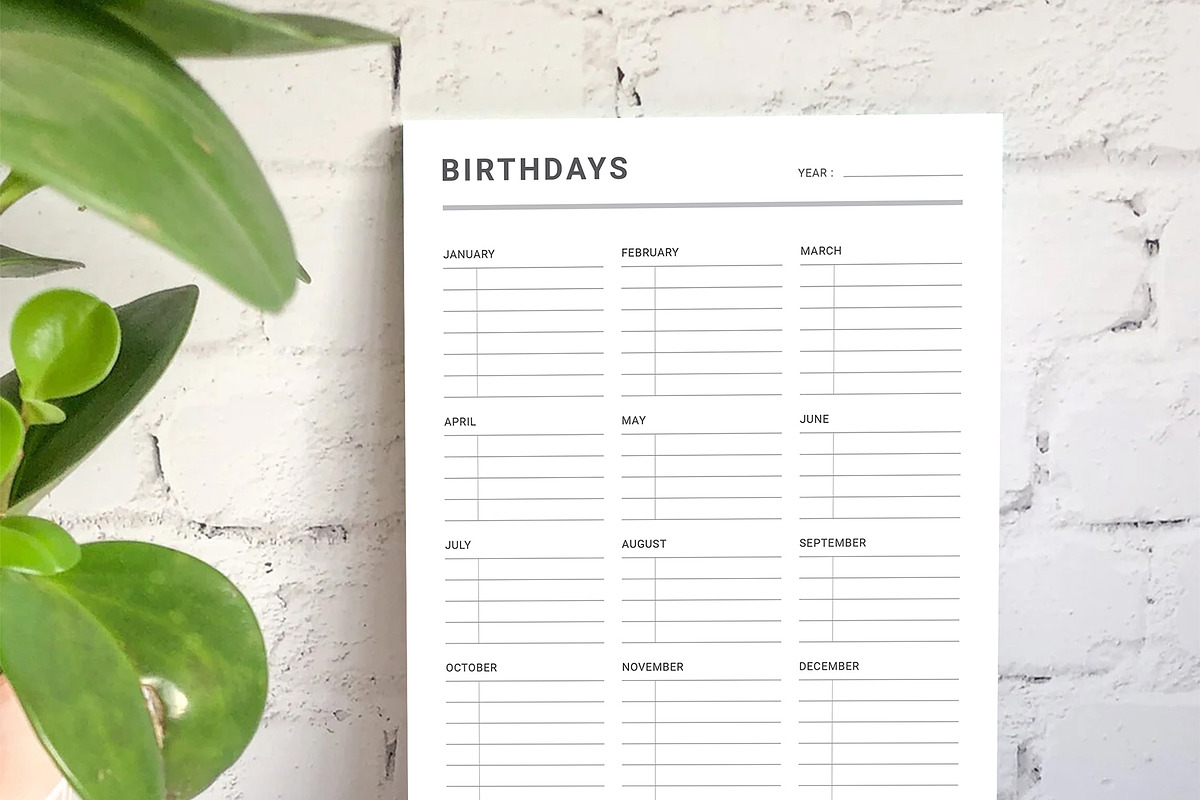 Canva Birthday Planner, a Stationery Template by DesignDevisers (Photo 3 of 9)