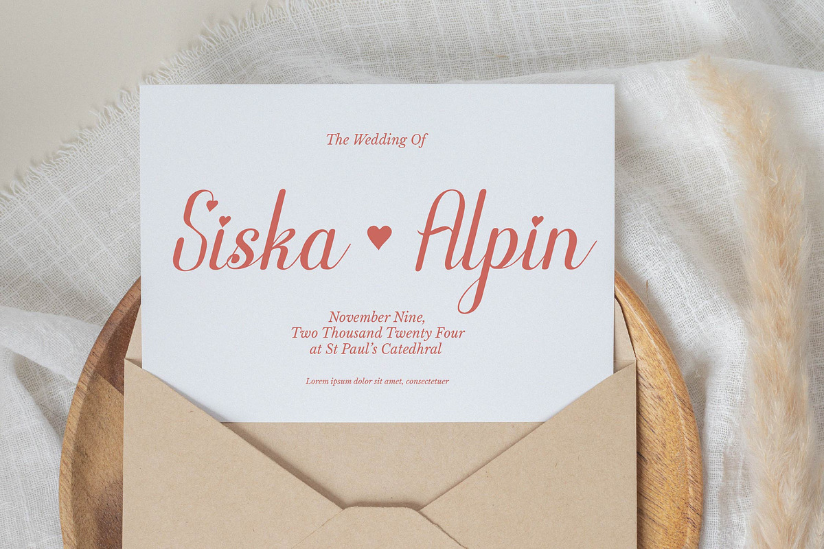 Enfiyali Alovelly Love Modern Script, a Script Font by Denustudios (Photo 5 of 13)