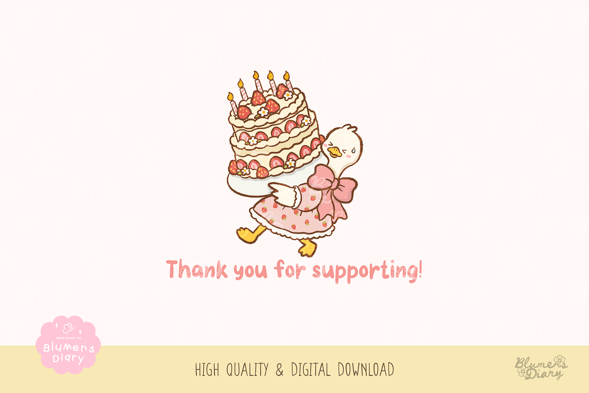 Birthday Tea Party Goose Clipart, an Animal Illustration by Blumensdiary (Photo 6 of 6)
