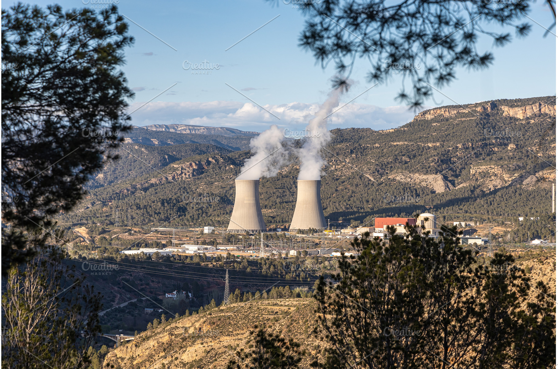 Two cooling towers of a nuclear, a Nature Photo by Illustrations&photos