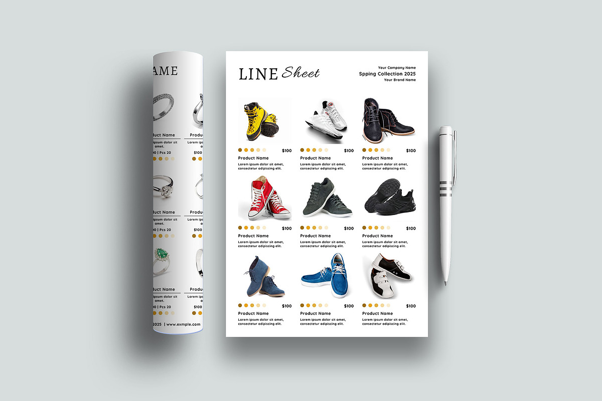 Line Sheet For Wholesale Template, a Stationery Template by Design Zone (Photo 4 of 9)
