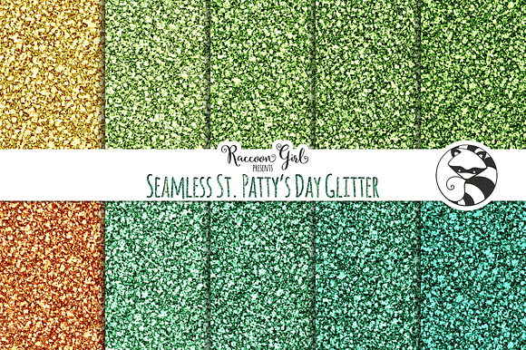 Seamless St Patty's Day Glitter preview 2