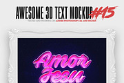 Awesome 3D Text Mockup Bundle, a Mockup by Amorjesu.com (Thumbnail 16 of 21)