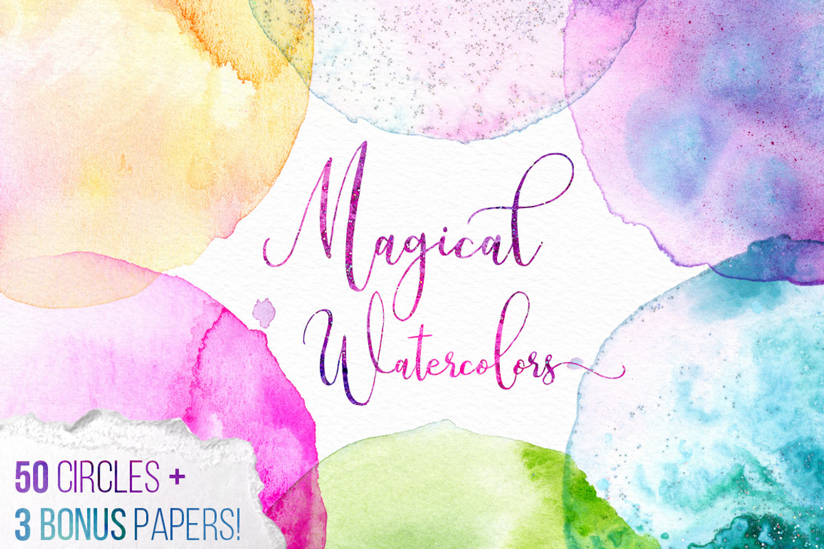 Magical Watercolor Mega Texture Pack, a Texture Graphic by Yasmina Creates (Photo 1 of 5)