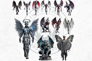 Nocturnal Winged Creatures Clipart, an Illustration by ThatsDesignArt (Thumbnail 10 of 10)
