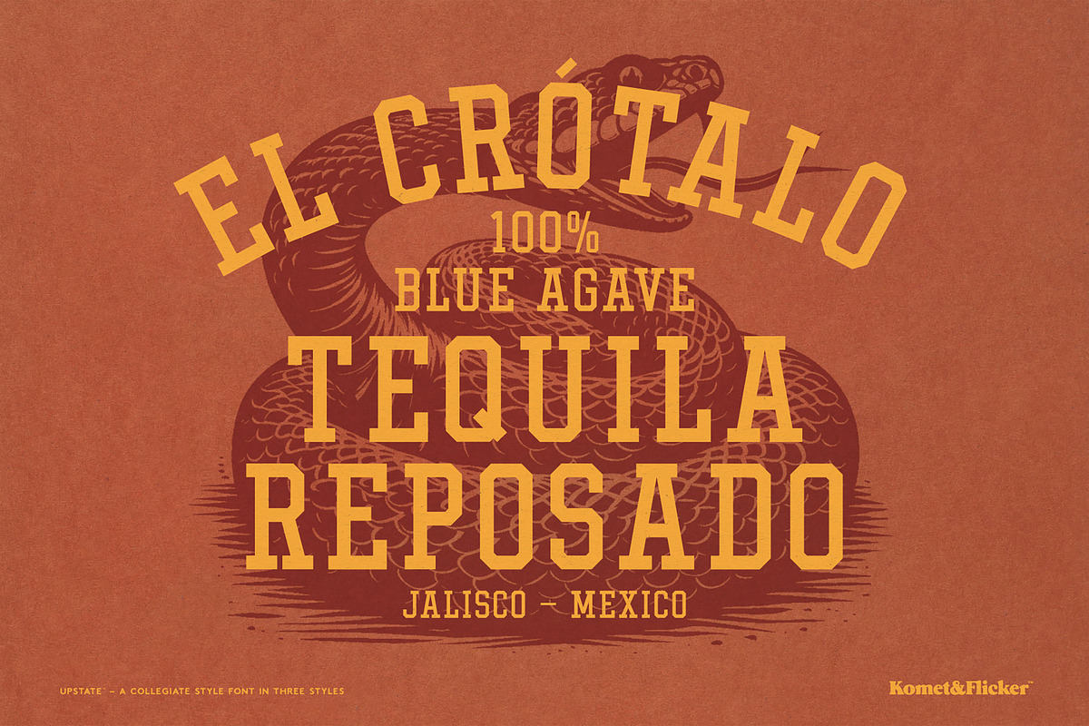 UPSTATE - A Collegiate Style Font, a Slab Serif Font by Komet & Flicker (Photo 5 of 15)