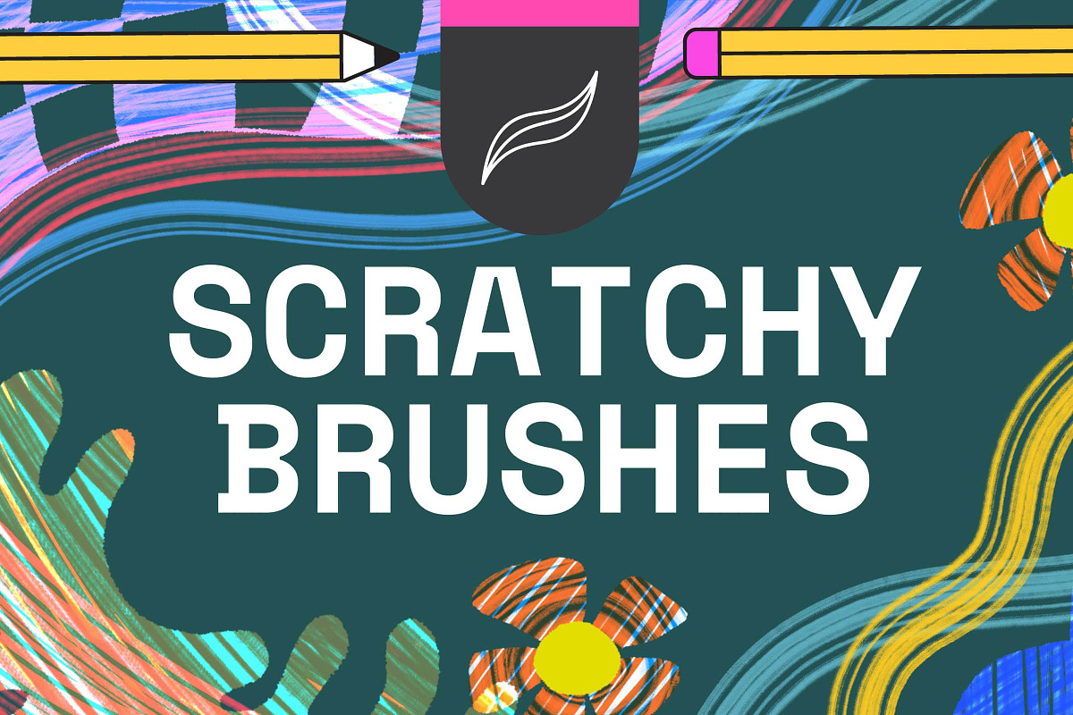 Procreate Rake Texture Brushes 21x, a Brush Add-On by Esther Nariyoshi (Photo 1 of 9)
