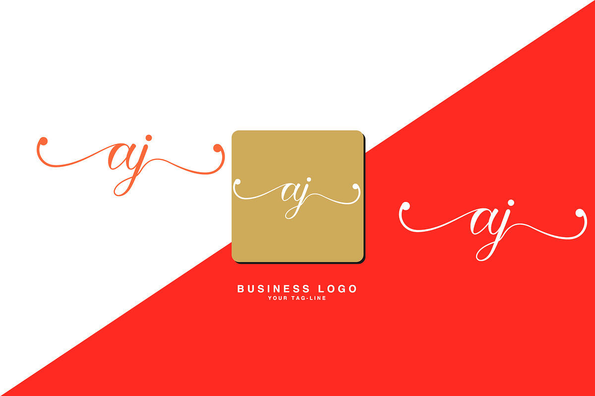 AJ, JA, Abstract Logo Design, a Branding & Logo Template by art_creater