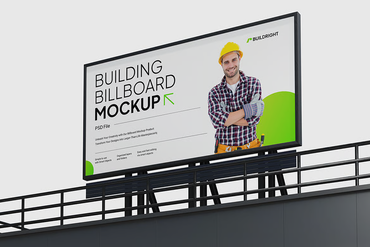 Billboard Mockup - Building Front, a Mockup by graphicsauce (Photo 3 of 4)