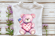 4th of July Pink Baby Nursery Clipar, an Illustration by Rose Art (Thumbnail 5 of 7)