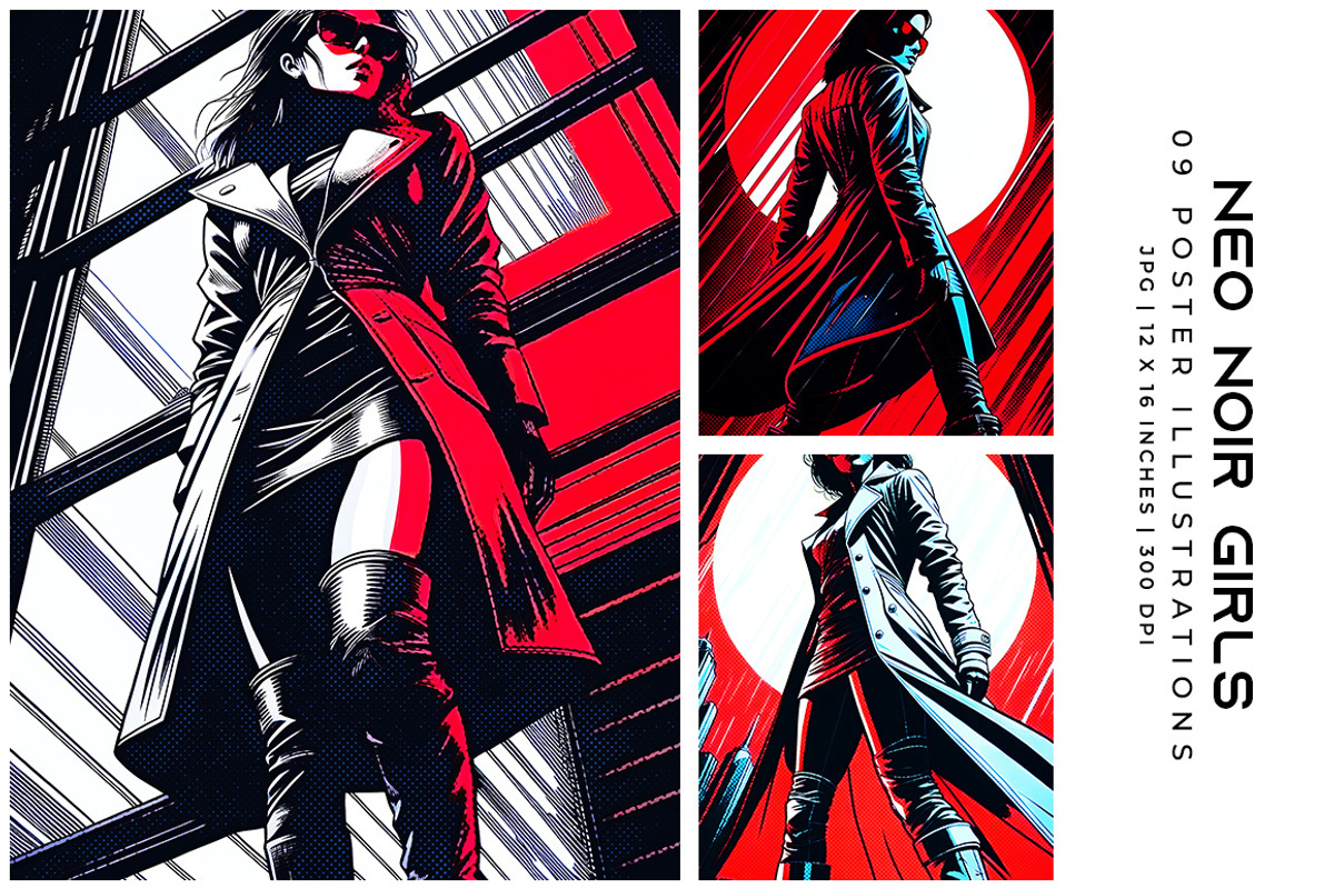 Neo Noir Girls, a Person Illustration by Digital Art Creations (Photo 3 of 8)
