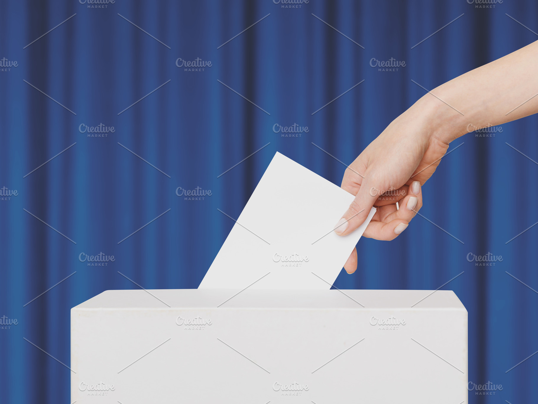 Woman Voter Put Ballot In Voting Box, a Technology Photo by Tinyakov Story