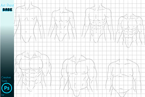 Photoshop Man Torso Guides Male Body