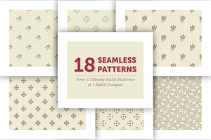 18 Seamless Patterns Free 4 Batik