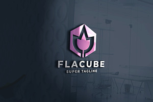 Flower Geometric Cube Logo, a Branding & Logo Template by Design_Planet