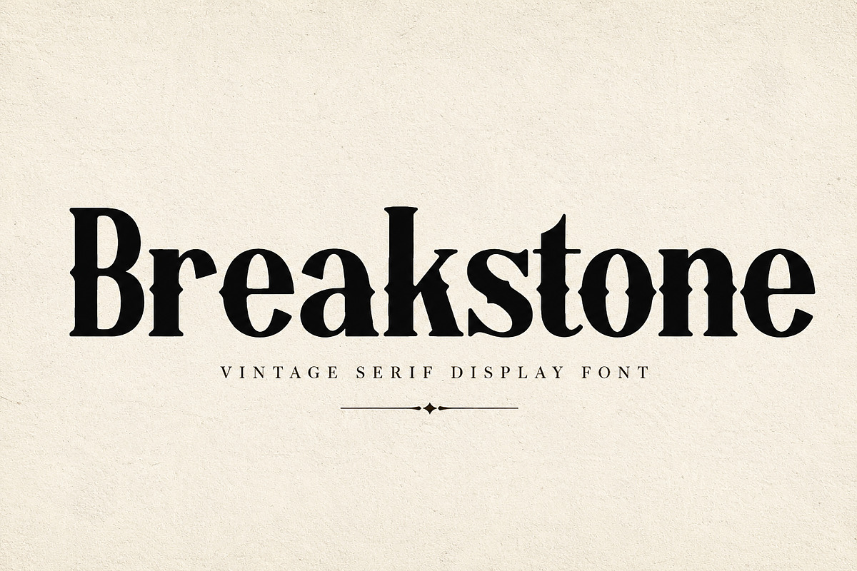 Breakstone, a Serif Font by Wow Magic (Photo 2 of 5)