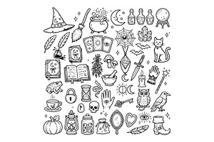 Magical Doodle Elements and Potions