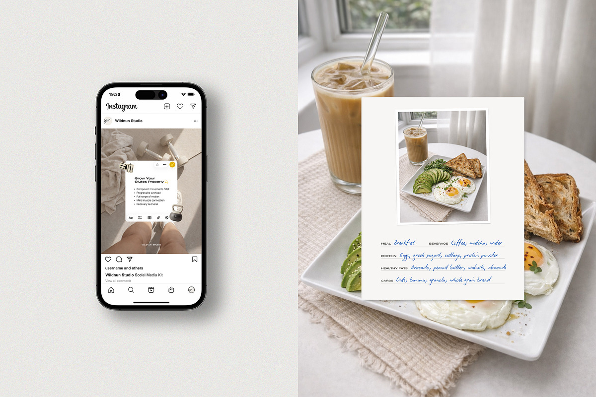 2026 Fitness Instagram Templates, a Social Media Template by Wildnun Studio (Photo 9 of 11)