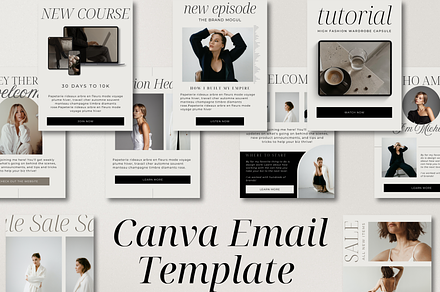 Canva Email Template Bundle, a Templates & Theme by Asha Glenn Design Studio
