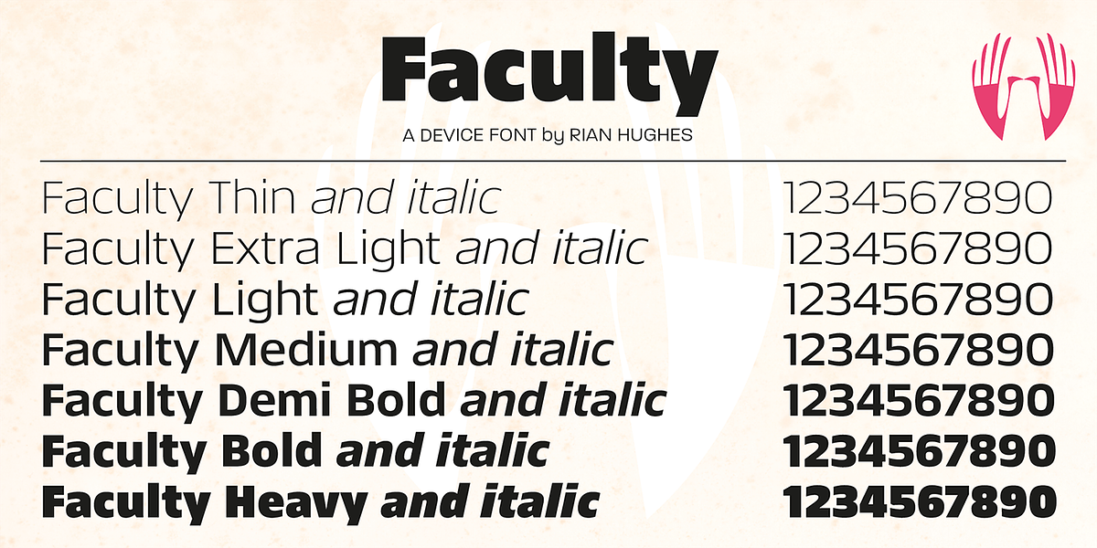 Faculty, a Sans Serif Font by Device (Photo 14 of 14)