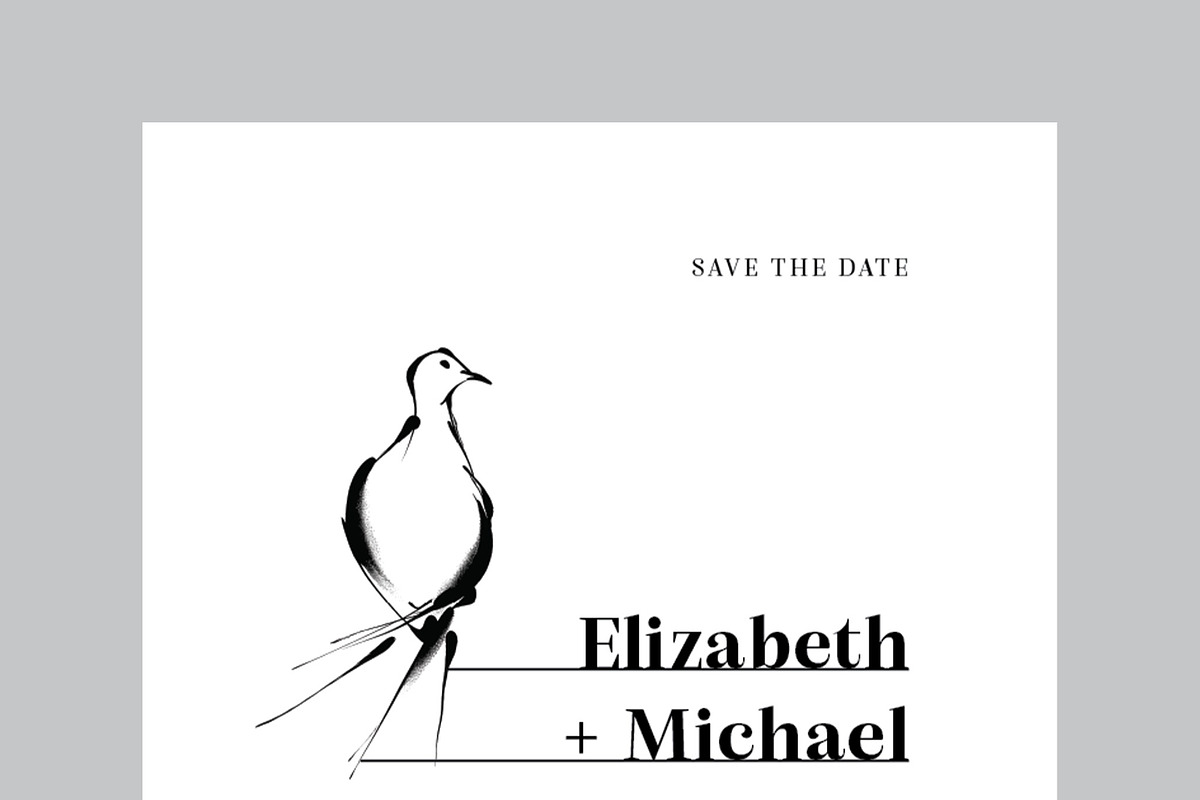 Elegant Sketch Wedding Card preview 2