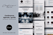 Conference Agenda Canva Template, a Brochure Template by 3.14&Co (Thumbnail 1 of 5)