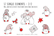 Christmas Gnome Clipart & Patterns, an Object Graphic by bubbled-rabbit (Thumbnail 9 of 16)