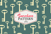 Seamless pattern old keys, a Pattern Graphic by Viktorijareut (Thumbnail 1 of 4)