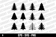 Set of pine tree icons, an Object Graphic by Vectorhight (Thumbnail 2 of 3)