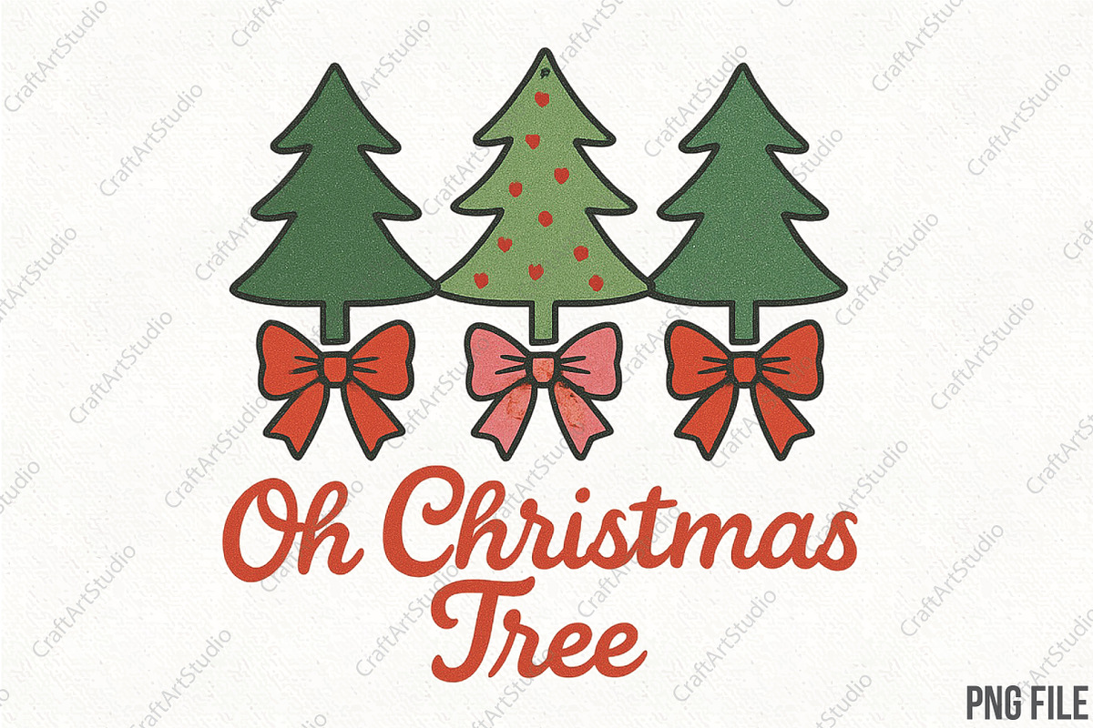 Christmas Tree Hand Drawn PNG, an Illustration by CraftArtStudio (Photo 1 of 4)