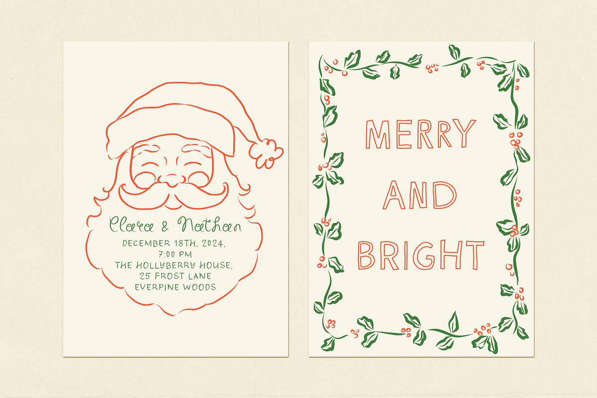 Hand Drawn Christmas SVG Bundle, a Seasonal Illustration by Ayya Studio (Photo 6 of 34)