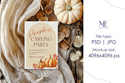 Fall Invitation Greeting Card Mockup, an Advertising Mockup by Mie Mockup Studio (Thumbnail 2 of 6)