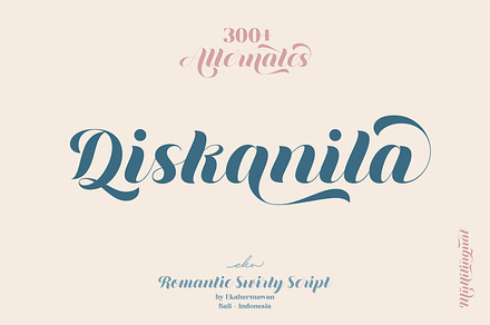 Diskanila - Romantic Script Font