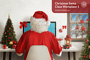 Christmas Santa Claus Workplace 1, an iPad Mockup by RSplaneta (Thumbnail 1 of 2)