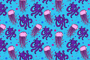 Awkward Sea Critters Pattern, a Pattern Graphic by Lauren R (Thumbnail 2 of 2)