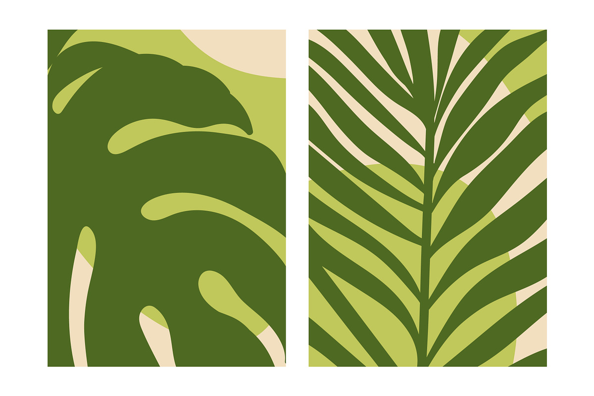Tropical leaf posters, cards set, a Decorative Illustration by Good Studio (Photo 5 of 14)