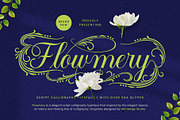 Flowmery Typeface, a Script Font by alit design (Thumbnail 1 of 15)