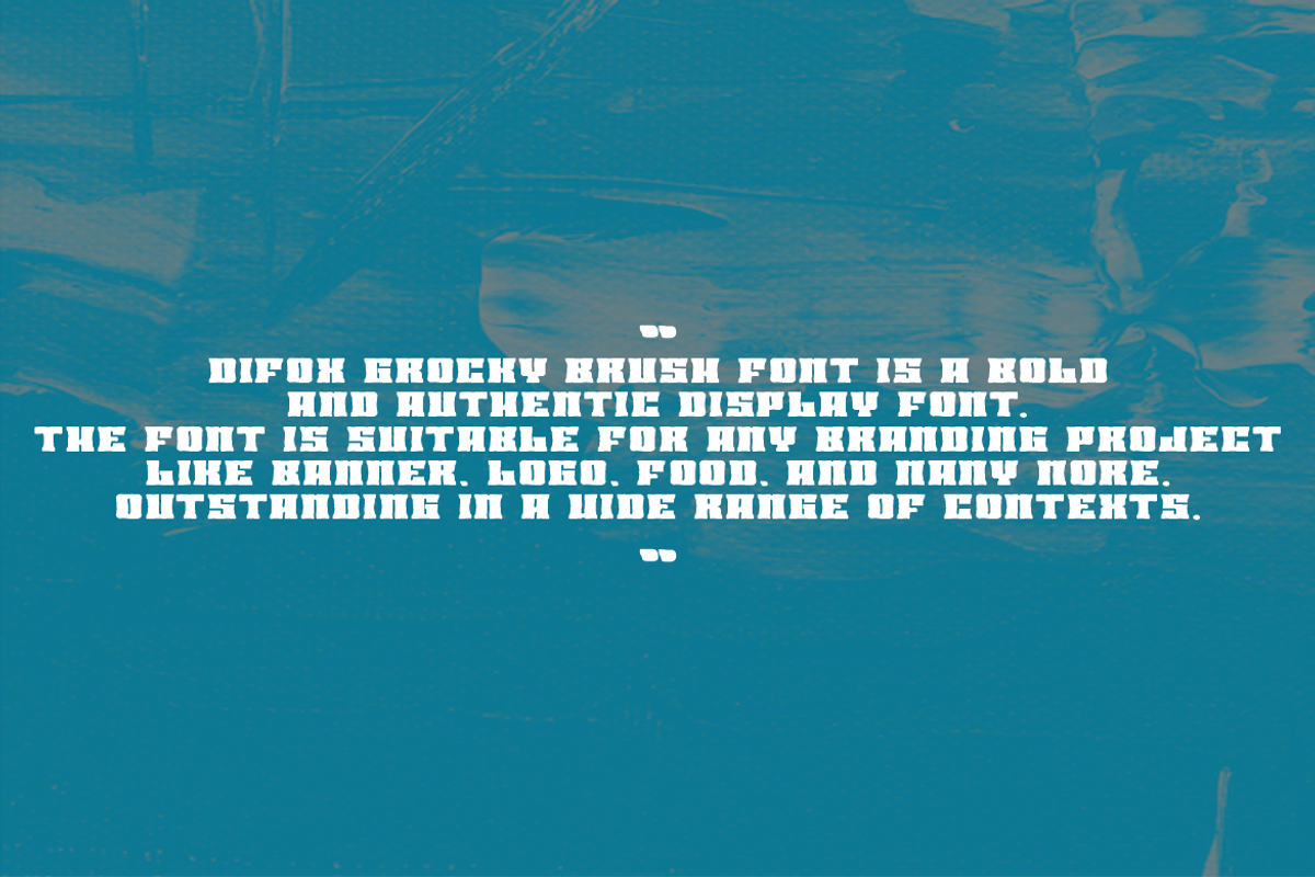 Difox Grocky Brush, a Handwritten Font by QR Design Studio (Photo 5 of 7)
