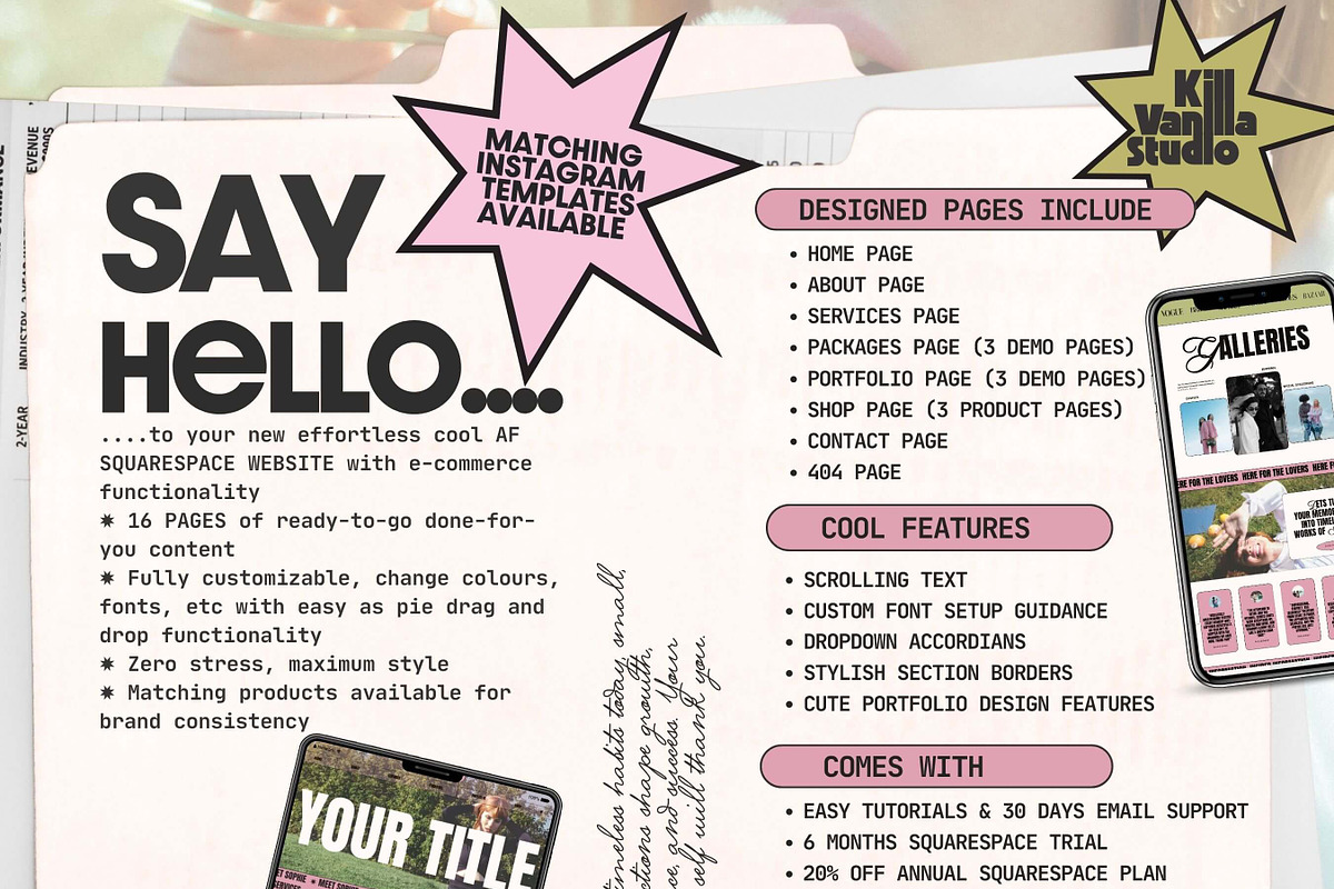Photography Website Template, a Templates & Theme by Kill Vanilla Studio (Photo 2 of 9)