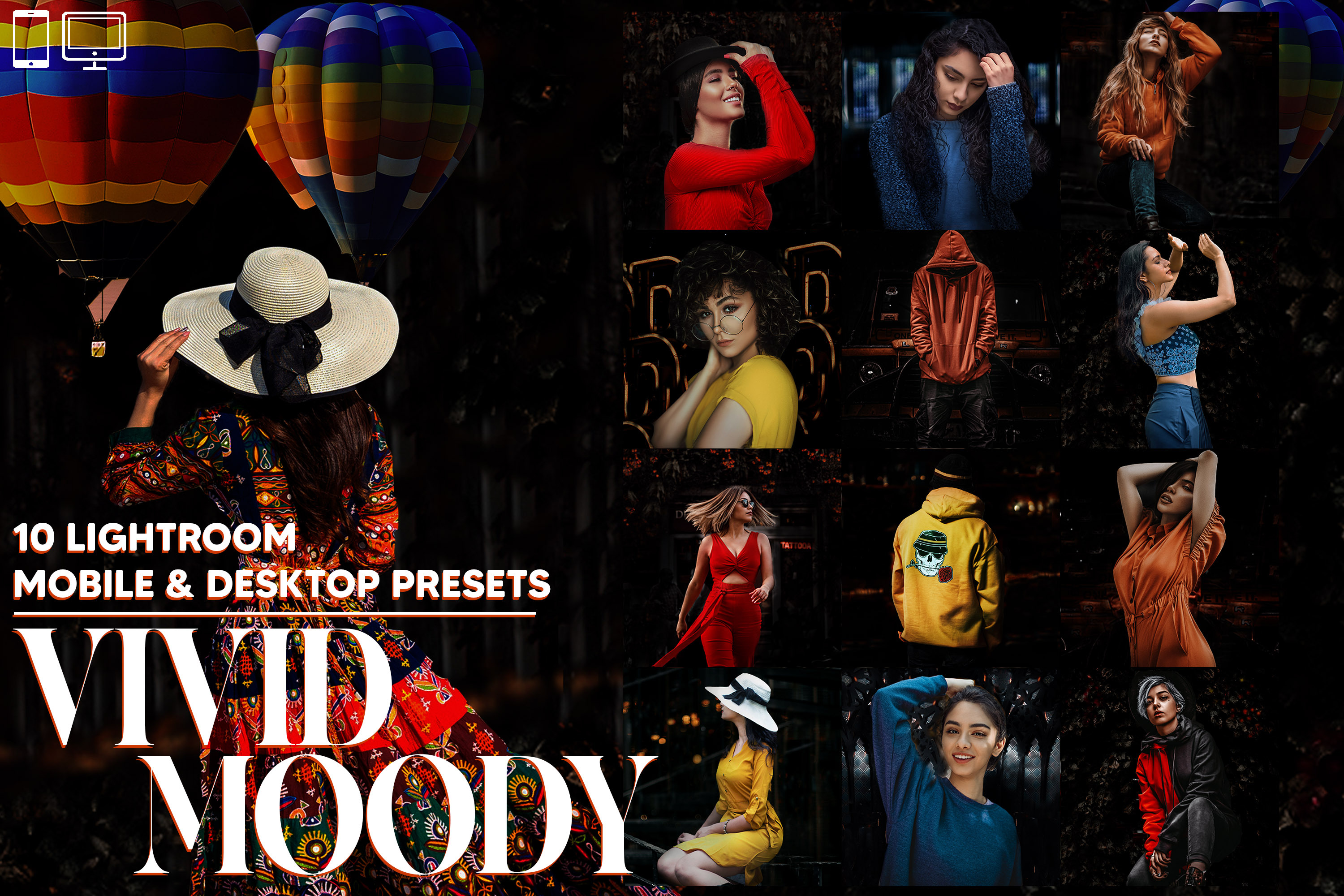 10 Vivid Moody Lightroom Presets, a Preset Add-On by Hue Palettte Studio
