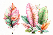 Whimsical Summer Tropical Leaf Clipa, an Illustration by Designworld (Thumbnail 5 of 8)