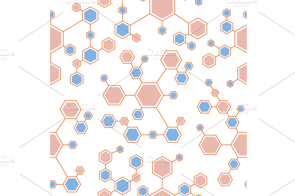 Hexagonal structures seamless, an Illustration by YummyBuum