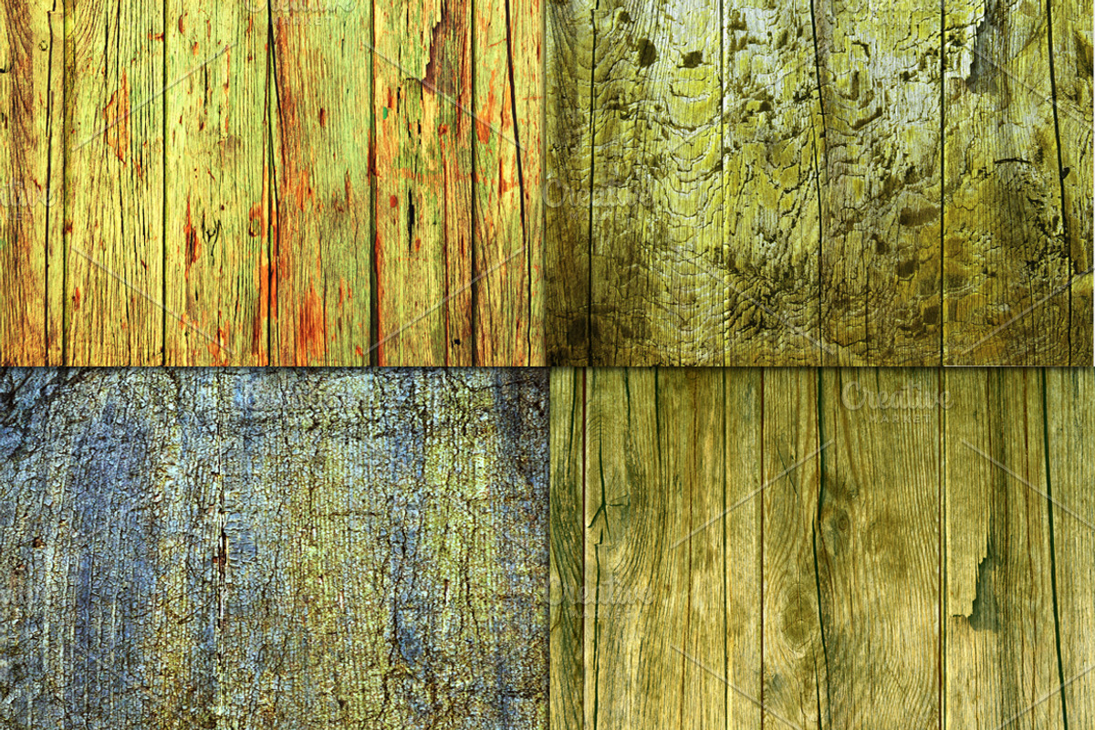 Old Green Wood Texture Background preview 2