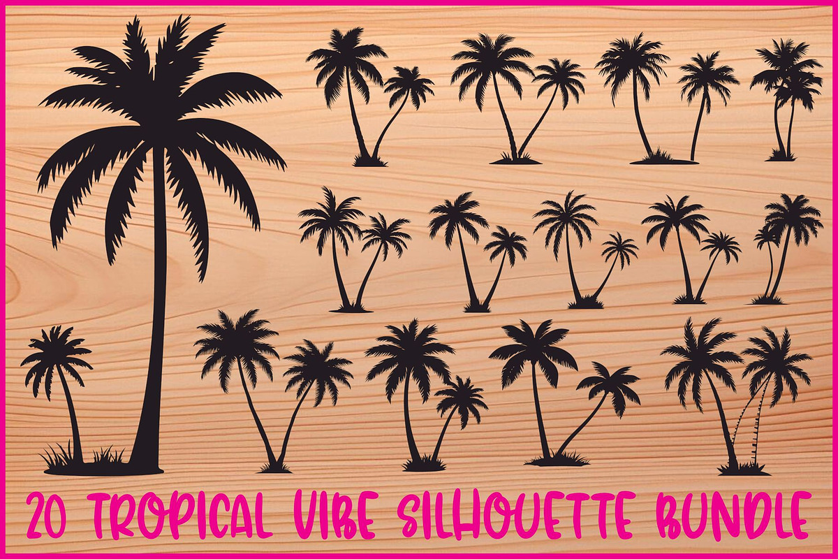 Tropical Palm Tree Bundle, an Illustration by BIPLOB EXPERT (Photo 1 of 21)