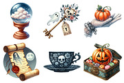 Watercolor Vintage Aesthetic Hallowe, an Illustration by Daily.Designs (Thumbnail 3 of 5)