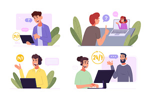Online consult. Phone assistant, a Person Illustration by Onyx
