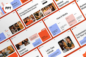 White Modern Financial Analyst PPT, a Presentation Template by graphicook